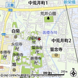 福井県大野市中荒井町1丁目1209周辺の地図