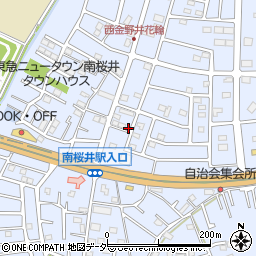 埼玉県春日部市西金野井386周辺の地図