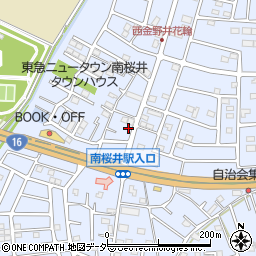 埼玉県春日部市西金野井397周辺の地図