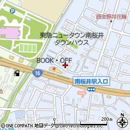 埼玉県春日部市西金野井377周辺の地図
