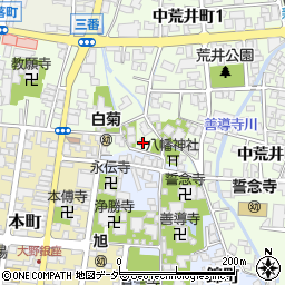 福井県大野市中荒井町1丁目1405周辺の地図