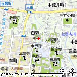 福井県大野市中荒井町1丁目1501周辺の地図