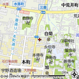 大野中野郵便局周辺の地図