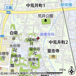 福井県大野市中荒井町1丁目1207周辺の地図