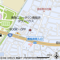 埼玉県春日部市西金野井408周辺の地図