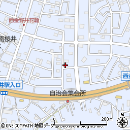 埼玉県春日部市西金野井502周辺の地図