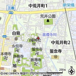 福井県大野市中荒井町1丁目1206周辺の地図