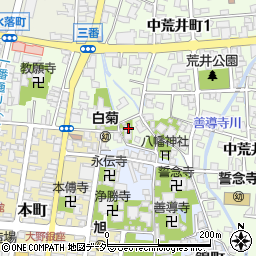 福井県大野市中荒井町1丁目1403周辺の地図