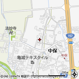 福井県大野市中保6周辺の地図