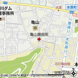 亀山集会所周辺の地図