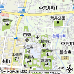 福井県大野市中荒井町1丁目1404周辺の地図
