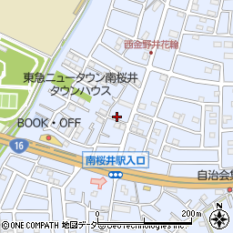 埼玉県春日部市西金野井401周辺の地図