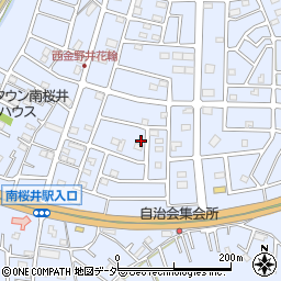 埼玉県春日部市西金野井466周辺の地図