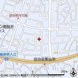 埼玉県春日部市西金野井501周辺の地図