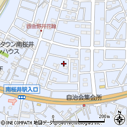 埼玉県春日部市西金野井456周辺の地図