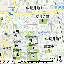 福井県大野市中荒井町1丁目1203周辺の地図