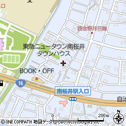 埼玉県春日部市西金野井406周辺の地図