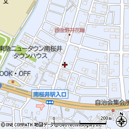 埼玉県春日部市西金野井395周辺の地図