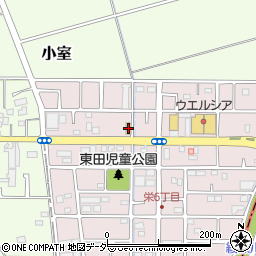 セブンイレブン伊奈栄６丁目店周辺の地図