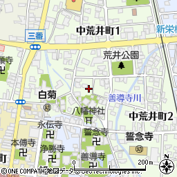 福井県大野市中荒井町1丁目1202周辺の地図