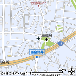 埼玉県春日部市西金野井605周辺の地図