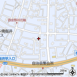 埼玉県春日部市西金野井496周辺の地図