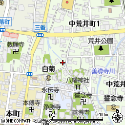 福井県大野市中荒井町1丁目1606周辺の地図