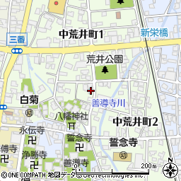 福井県大野市中荒井町1丁目1102周辺の地図
