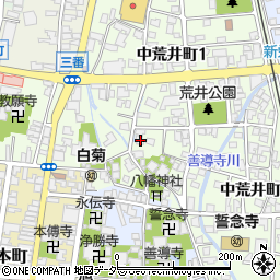 福井県大野市中荒井町1丁目1214周辺の地図