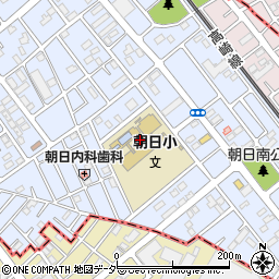 桶川市役所　朝日放課後児童クラブ周辺の地図