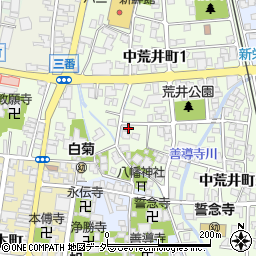 福井県大野市中荒井町1丁目1216周辺の地図