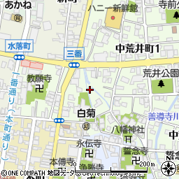 福井県大野市中荒井町1丁目1601周辺の地図