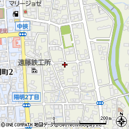 福井県大野市中挾2丁目周辺の地図
