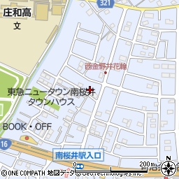 埼玉県春日部市西金野井424周辺の地図