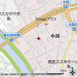 埼玉県春日部市小渕1490-3周辺の地図