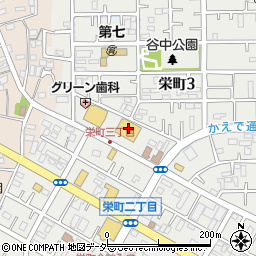 クスリのアオキ　春日部栄町薬局周辺の地図
