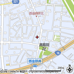 埼玉県春日部市西金野井604周辺の地図