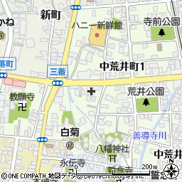 福井県大野市中荒井町1丁目908周辺の地図
