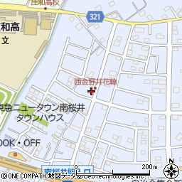 埼玉県春日部市西金野井458周辺の地図