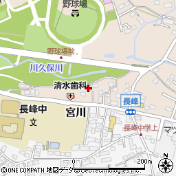 長峰区公民館周辺の地図
