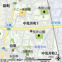 福井県大野市中荒井町1丁目1015周辺の地図