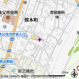 秩父市役所　ちちぶ銘仙館周辺の地図