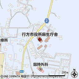 茨城県行方市周辺の地図