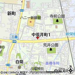 福井県大野市中荒井町1丁目508周辺の地図