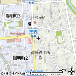 福井県大野市中挾2丁目708周辺の地図