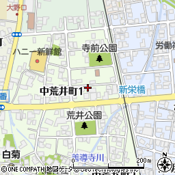 福井県大野市中荒井町1丁目415周辺の地図