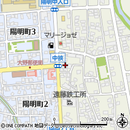 福井県大野市中挾2丁目711周辺の地図