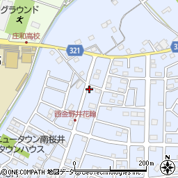 埼玉県春日部市西金野井446周辺の地図