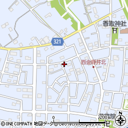 埼玉県春日部市西金野井628周辺の地図