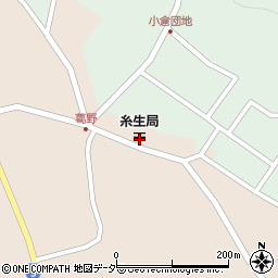 糸生郵便局周辺の地図